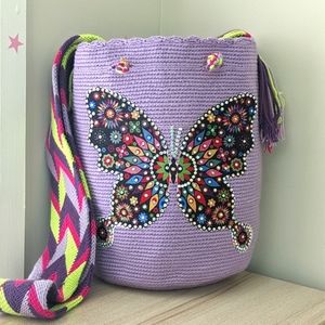 Authentic Wayuu Diamond Butterfly Bag/ Size M/ Handmade Women's Bag.